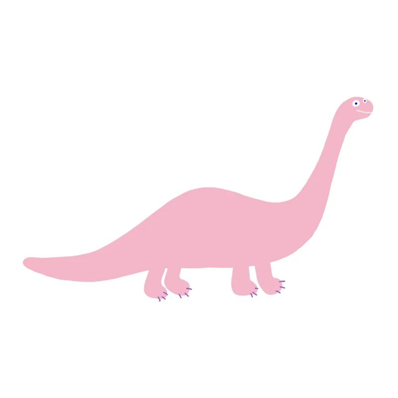 Dino long cou dinosaure rose amical