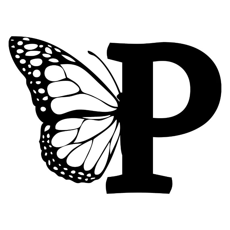 Buchstabe P Schmetterling