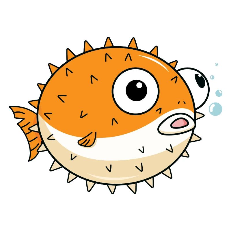 Puffer fish vector illustration