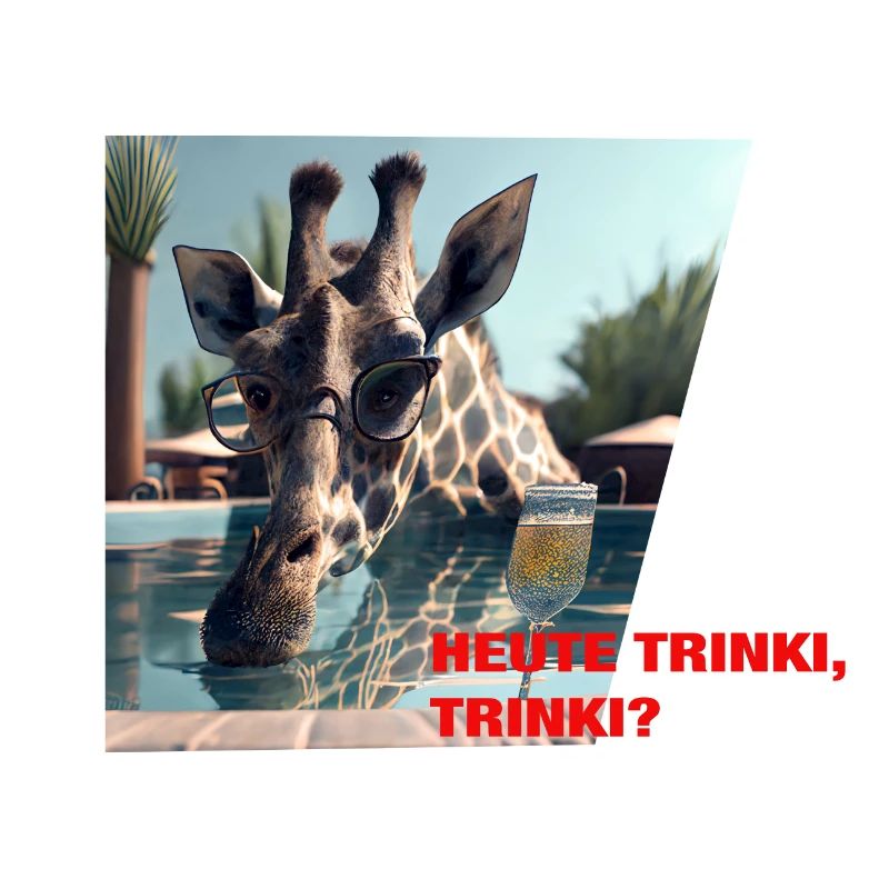 Betrunkene Giraffe „HEUTE TRINKI, TRINKI?“