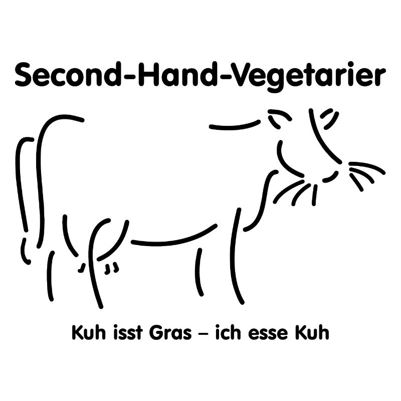 Second Hand Yegetarier, Kuh isst Gras ich esse Kuh