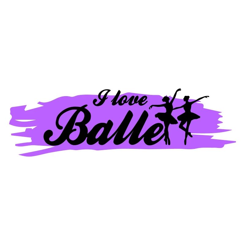 i love ballett mit Farbe