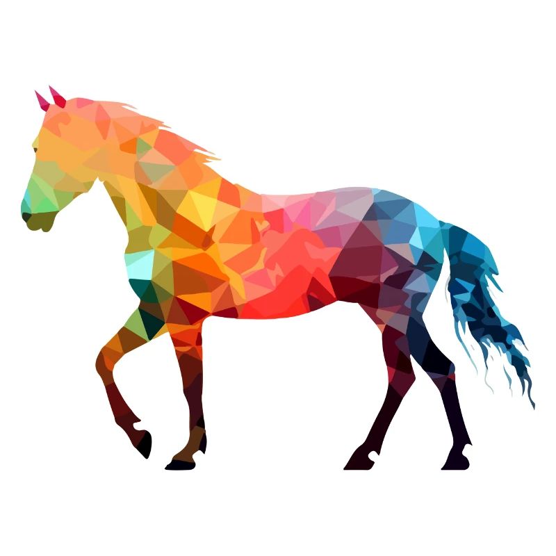 Bak le cheval multicolore