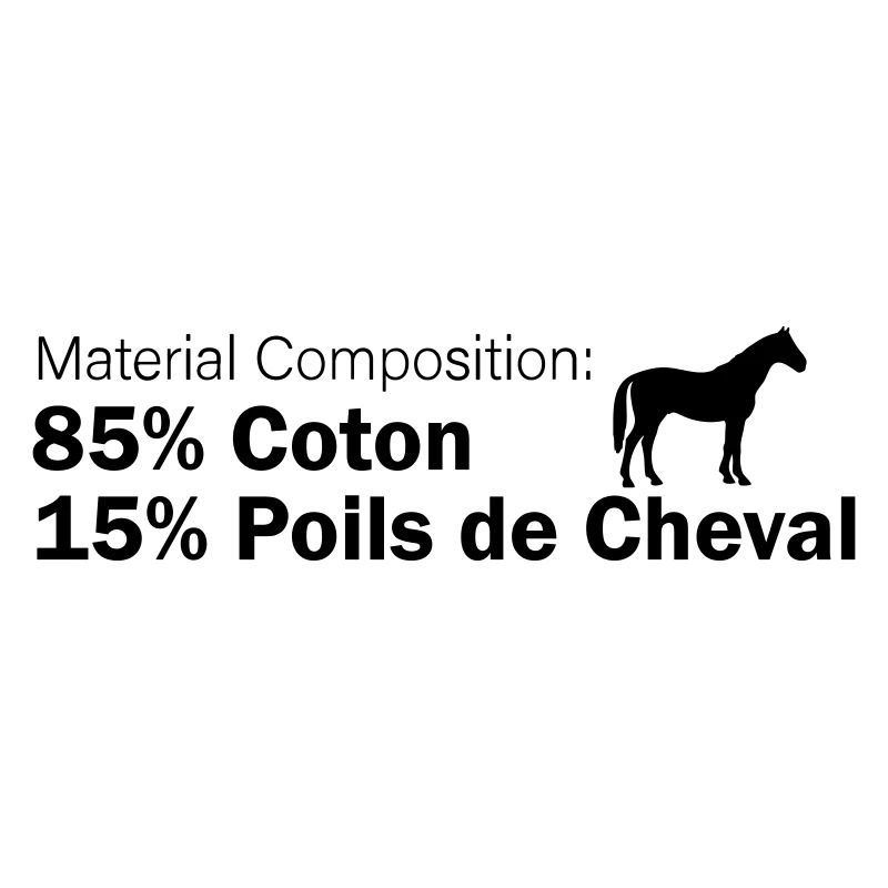 85% Coton, 15% Poils de Cheval