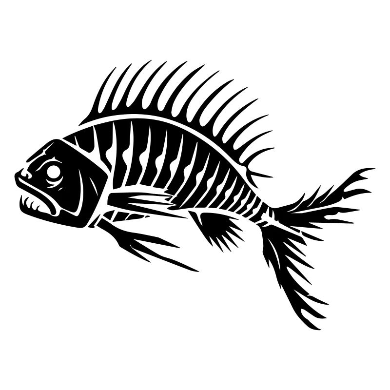 Os de poisson (vecteur)