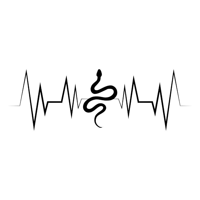 Heartbeat Snake Silhouette