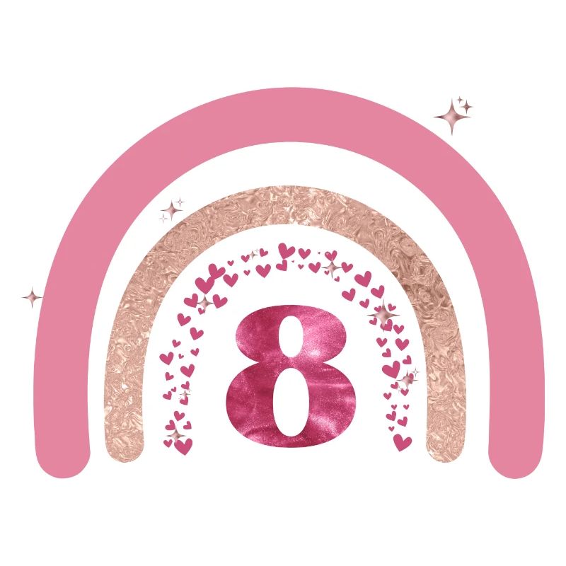 8e anniversaire rainbow rose