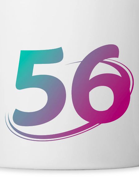 Nummer 56 mehrfarbig