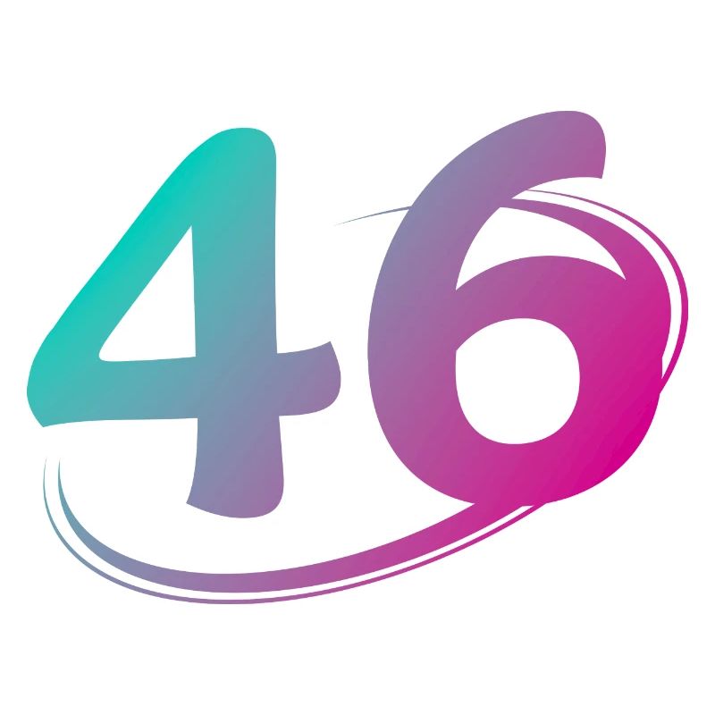 Numéro 46 multicolore