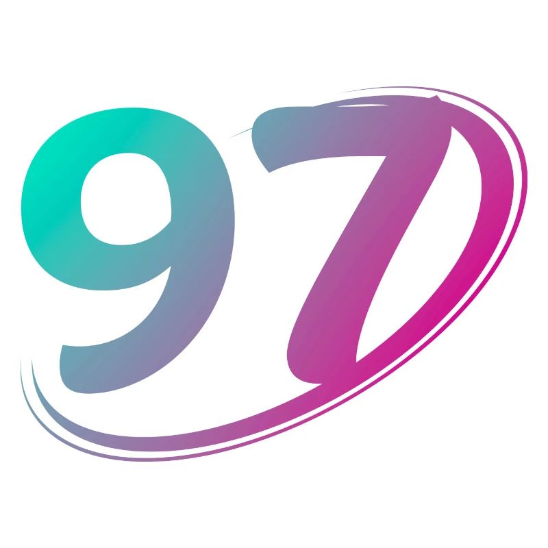 Numéro 97 multicolore