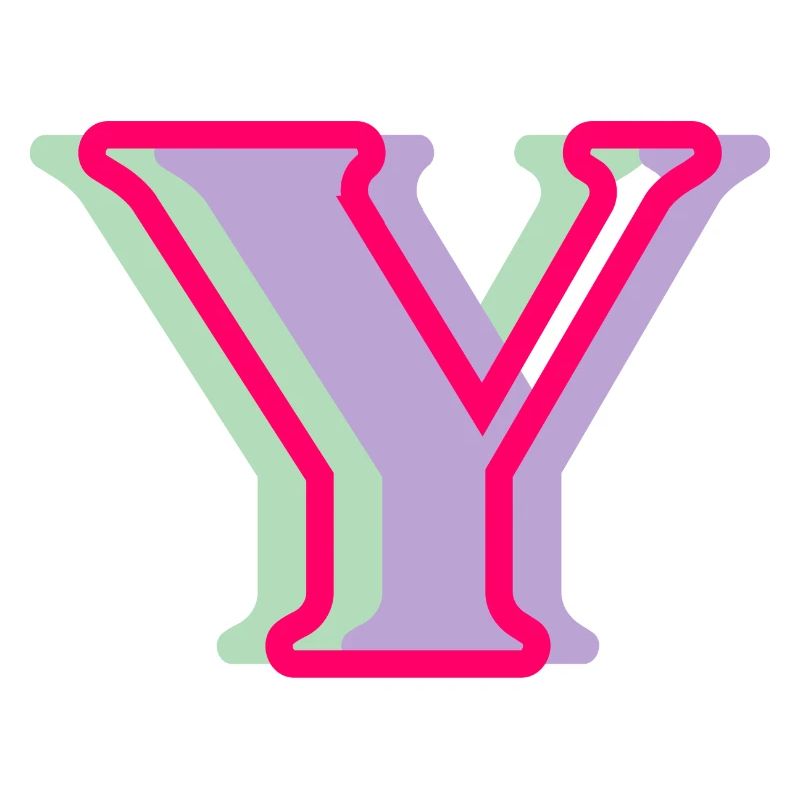 Multicoloured letter y
