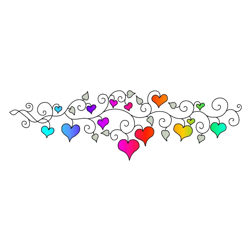 bunte Herzen Valentinstag