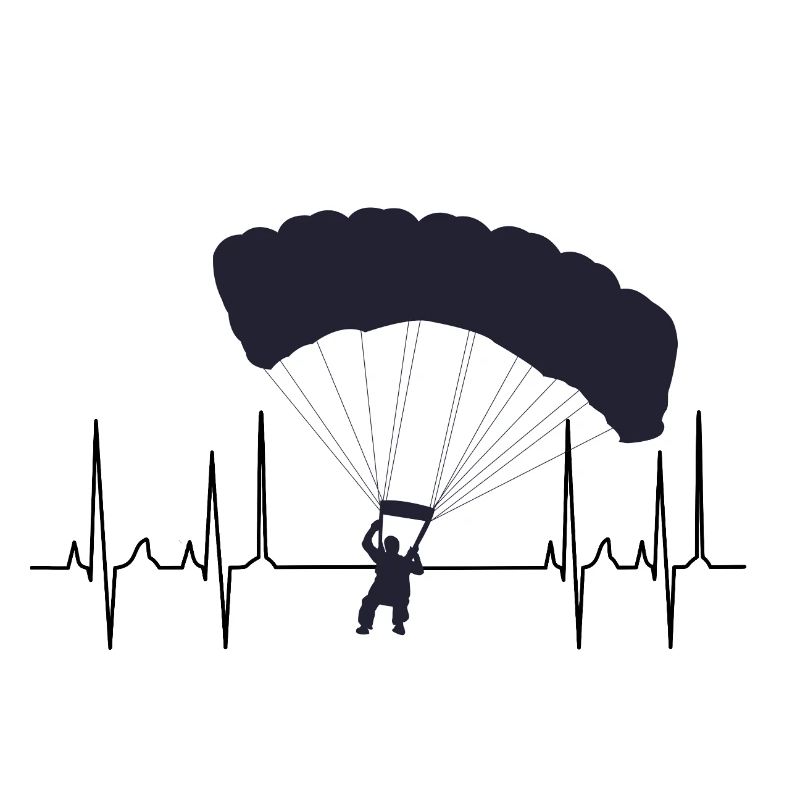 Parachutisme parapente cardiogramme