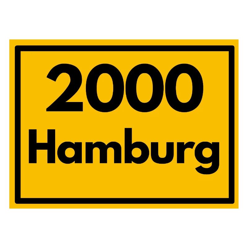 Panneau de lieu - puis rétro urbain code postal 2000 Hambourg