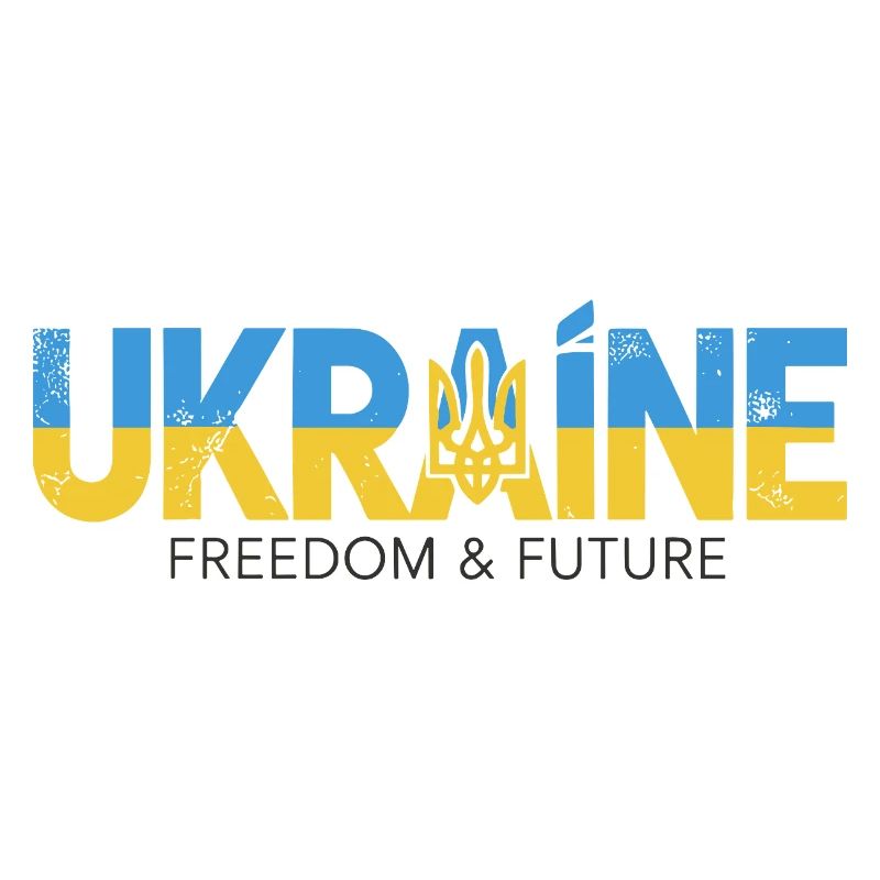 Ukrainischer Dreizack Friedensdesign