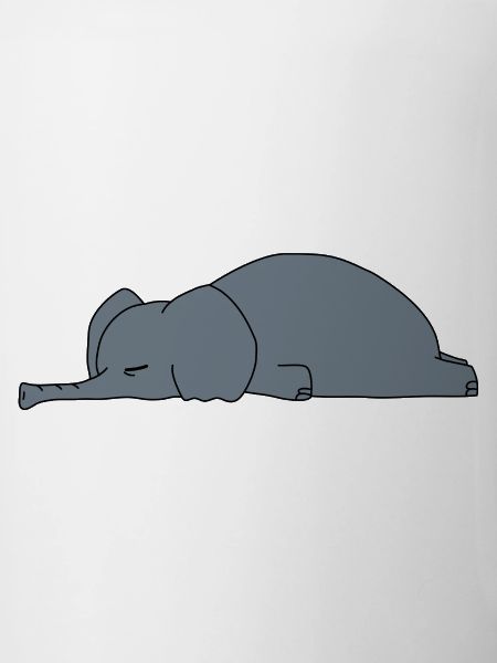 Fauler Elefant Schlaft Lustiger Sarkasmus Tierdesign