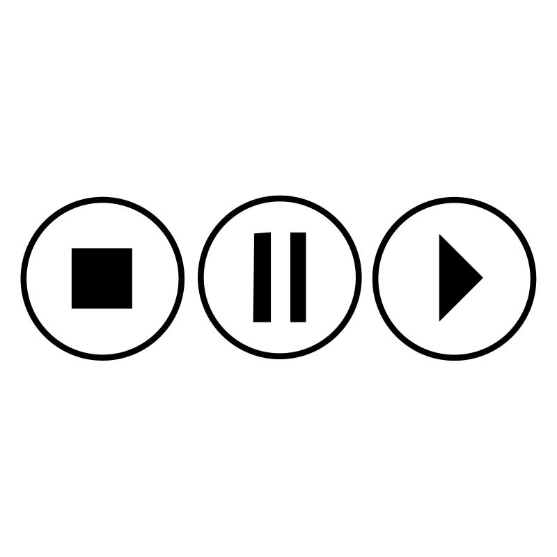 play musik stop pause Geschenk Statement Party