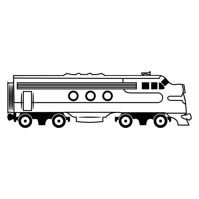 Train chemin de fer locomotive diesel