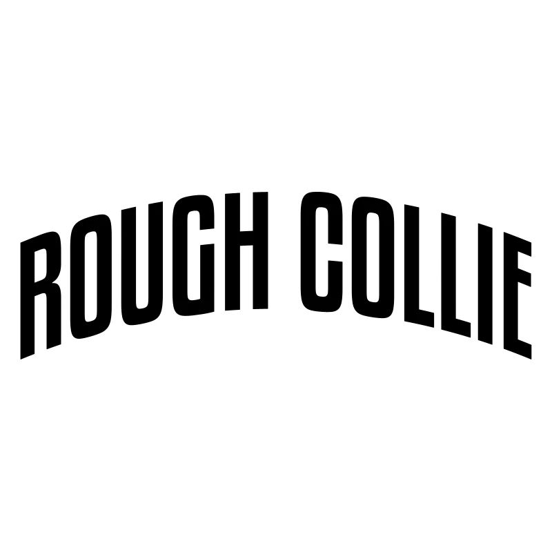 rough collie stylish arched text logo co