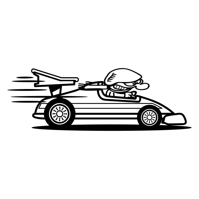 voiture de course drôle