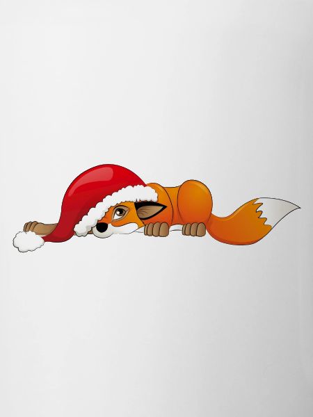 Fox with Christmas hat