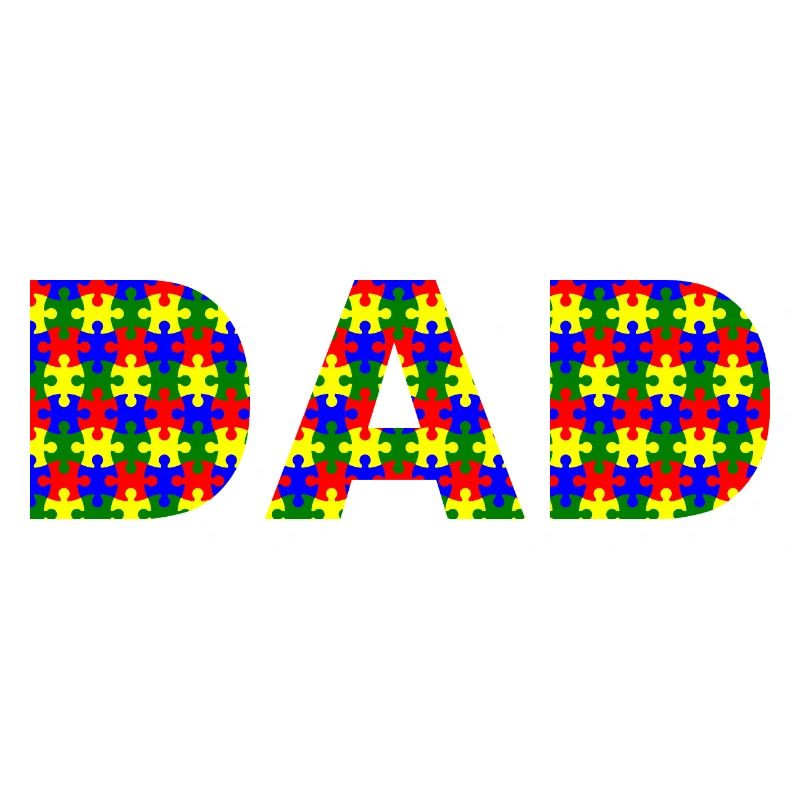 MODÈLE de puzzle de lettre d’autisme de DAD
