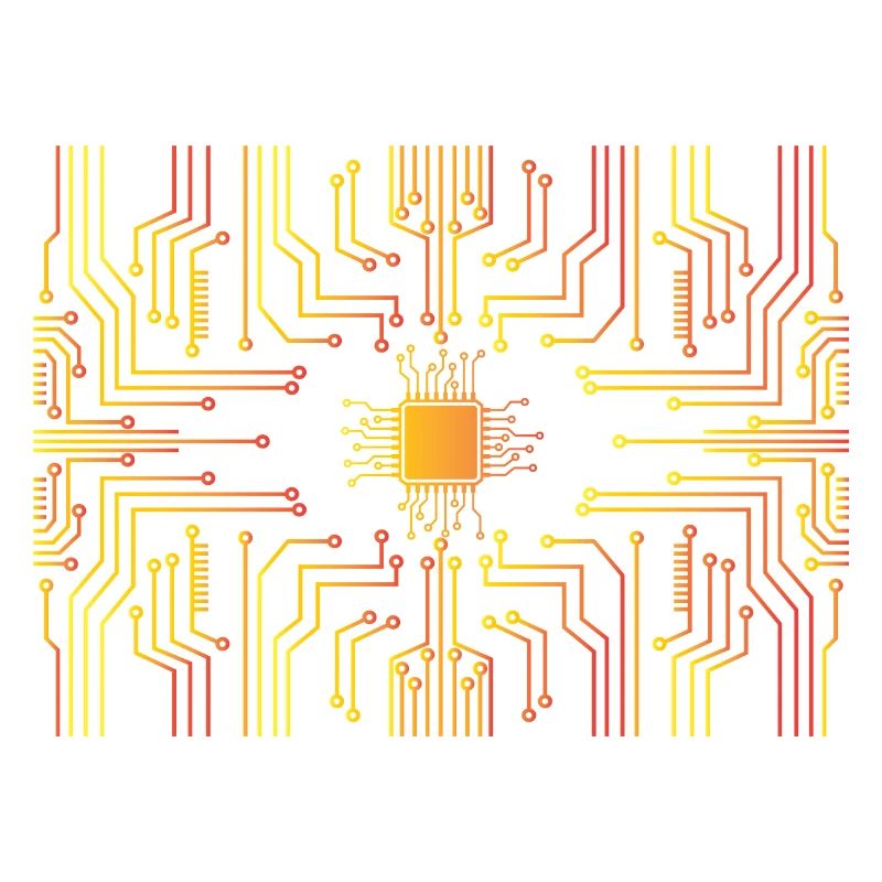 Circuit board core CPU heart pc coder geek