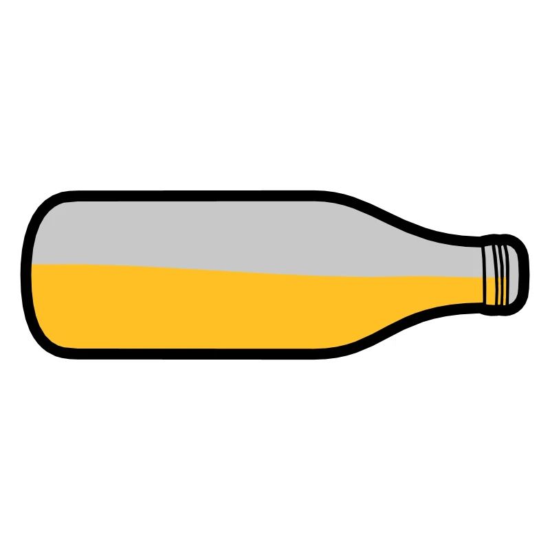 Lying beer bottle