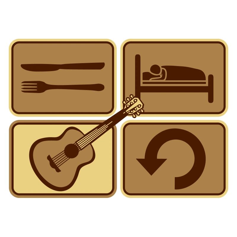 Repeat daily playing guitar