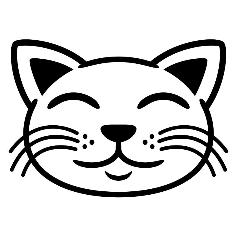 Chat Face Happy Pet