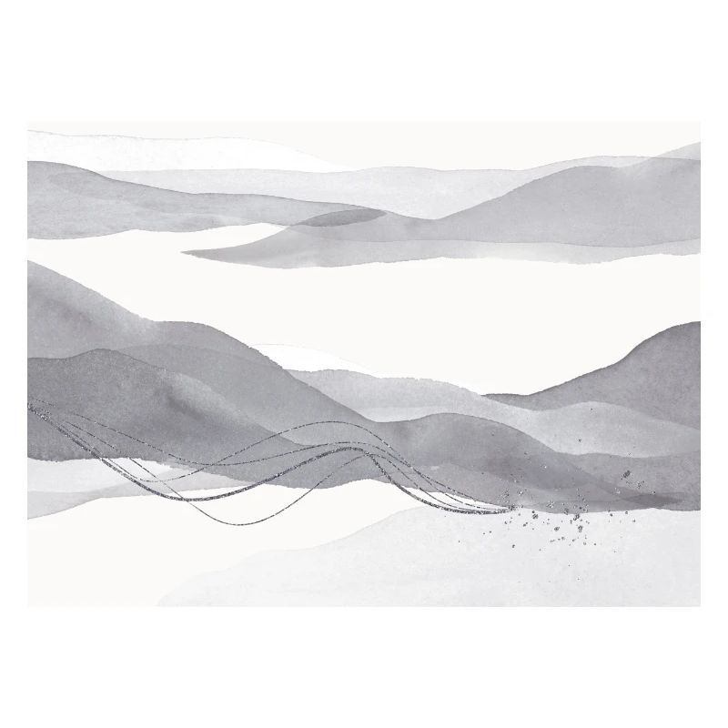 Warm Grey Abstract Landscape