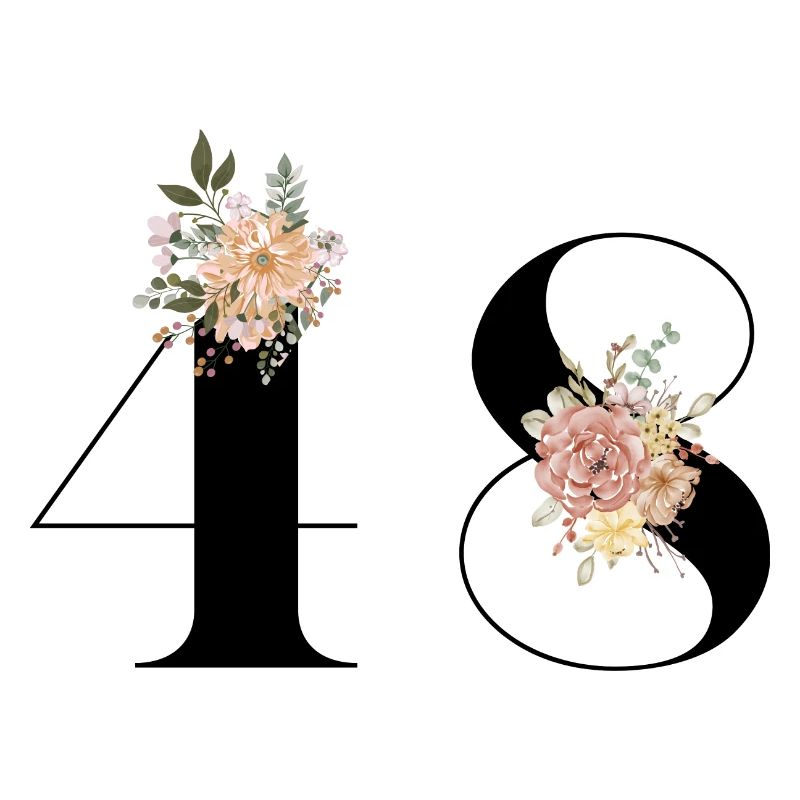 48e anniversaire fleuris (Cadeau de 48 ans)