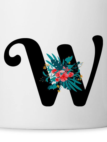 letter W flowered