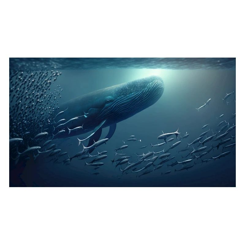 Whale and fish