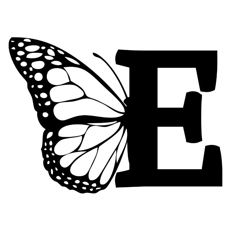 lettre e papillon