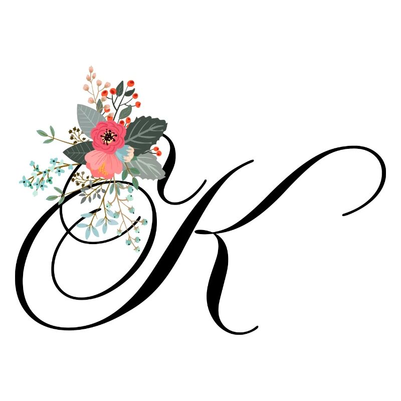 Lettre k fleuris
