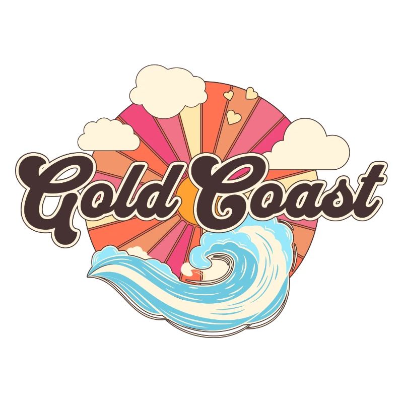 Gold Coast Australie Plage rétro