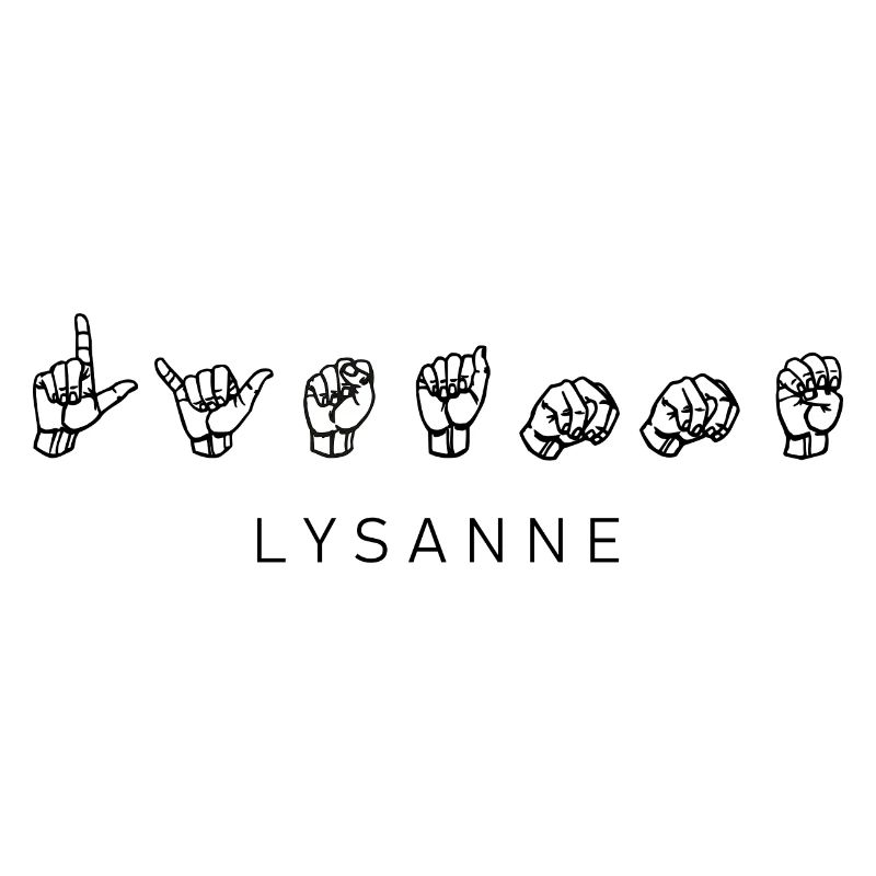 Lysanne (Name) mit Gebärdensprache