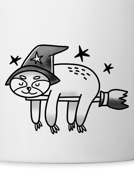 Happy sleepy Sloth Wizard