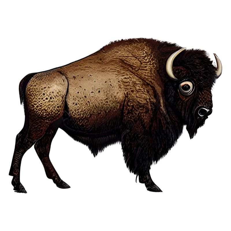 Kraftvolles Bison Design wilde Bisons Kunst Druck