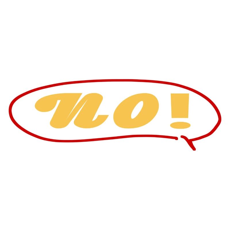 No with speech bubble