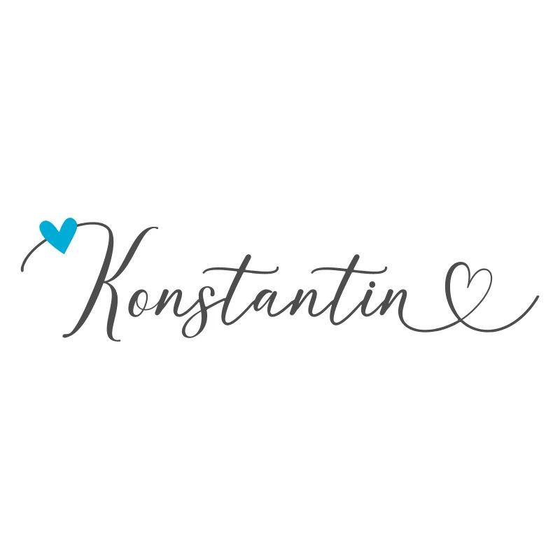 Konstantin Surname First name Calligraphy heart