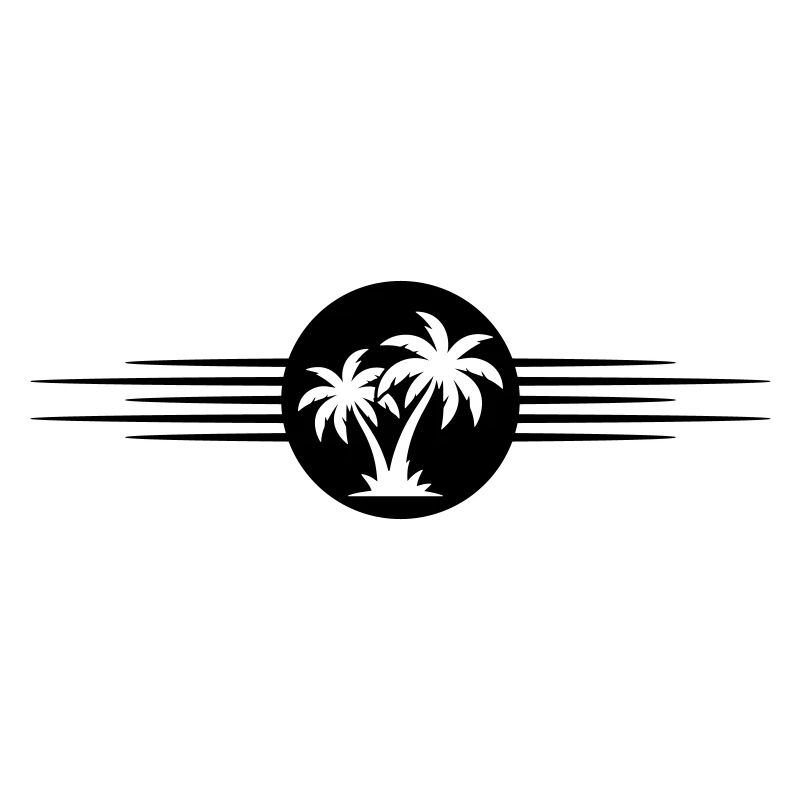 Île symbole de palmier