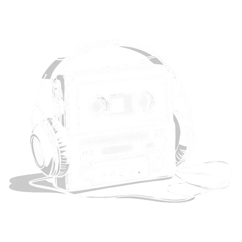 Kassetterecorder mit Kopfhörern - 80er Vibes