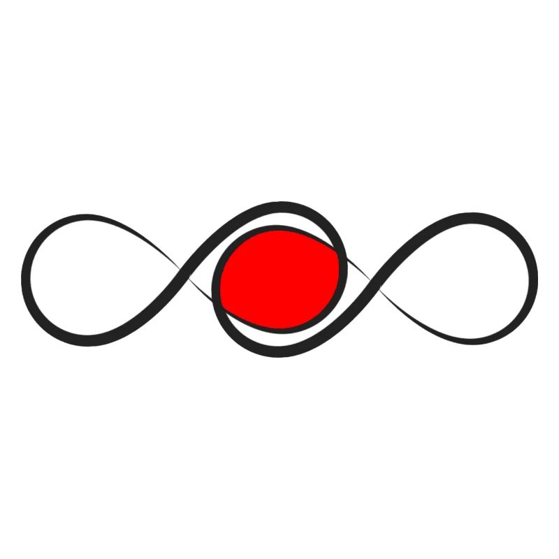 Ligne éternelle avec accent rouge