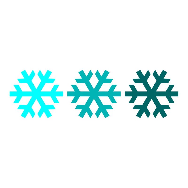 Three snowflakes