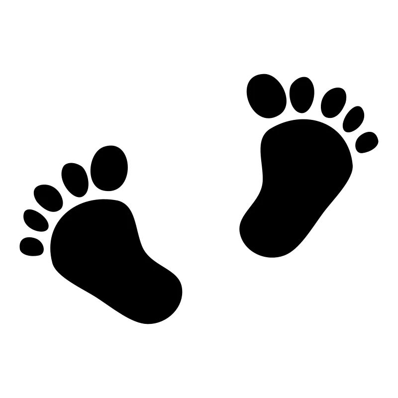 Deux pieds de bébé 2 pieds de bébé empreintes enfant mignon