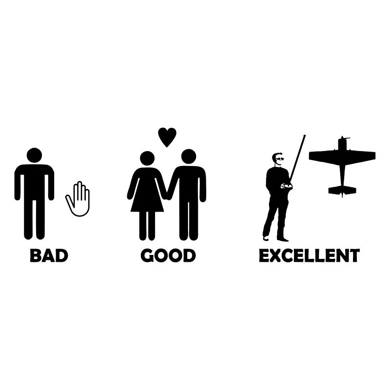 bad good excellent modellfliegen