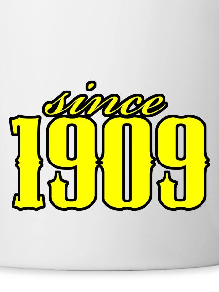 since 1909 (yellow)
