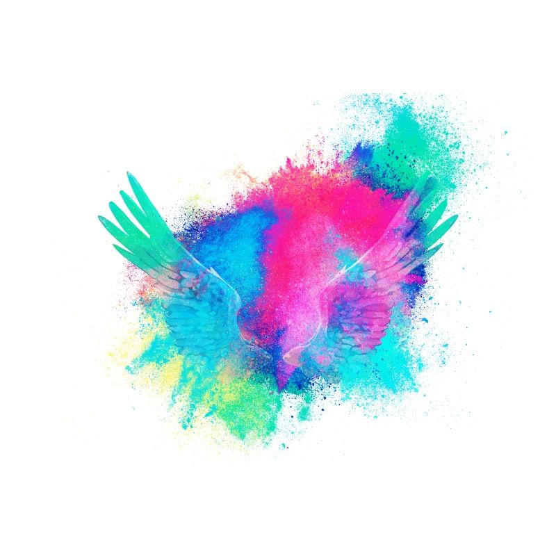 Ailes d'anges colorés
